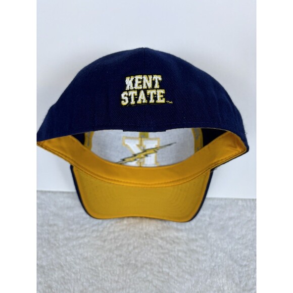 Kent State Golden Flashes Fitted Hat Wool USA Size 7 1/2 Vintage Logo Black Cap - Picture 4 of 5